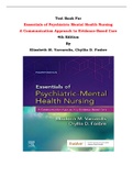 Test Bank For Essentials of Psychiatric Mental Health Nursing  A Communication Approach to Evidence-Based Care  4th Edition By Elizabeth M. Varcarolis, Chyllia Dixon |All Chapters, Complete Q & A, Latest|