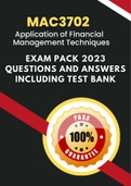 MAC3702 Exam Pack for 2023 (Including Test Bank) Searchable! Updated Edition 2023 (Covers almost all questions ever asked)