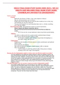 NR222 FINAL EXAM STUDY GUIDE (NEW-2023) / NR 222 HEALTH AND WELLNESS FINAL EXAM STUDY GUIDE: CHAMBERLAIN UNIVERSITY|A GRADED|NEW!!!