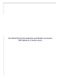 Test Bank Physical Examination and Health Assessment&comma; 8th Edition by Carolyn Jarvis
