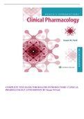 COMPLETE TEST BANK FOR ROACHS INTRODUCTORY CLINICAL PHARMACOLOGY 11TH EDITION BY Susan M Ford