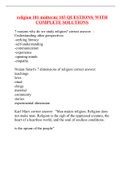 religion 101 midterm| 103 QUESTIONS| WITH COMPLETE SOLUTIONS