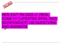 HESI EXIT RN 2023 v1 {REAL EXAM !!!!! ] UPDATED APRIL 2023 [SCREENSHOT] 160 QUESTIONS AND ANSWERS 