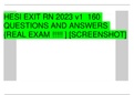 HESI EXIT RN 2023 v1  160 QUESTIONS AND ANSWERS &lbrace;REAL EXAM &excl;&excl;&excl;&excl;&excl; &rsqb; &lbrack;SCREENSHOT&rsqb;