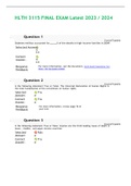 HLTH 3115 &lpar;Latest 2023 &sol; 2024&rpar; FINAL EXAM Graded A&plus; Solved 100&percnt; Correct