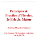 Principles & Practice of Physics, 2e Eric Jr. Ma (Solution Manual)