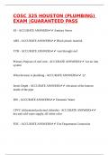 COSC 325 HOUSTON &lpar;PLUMBING&rpar; EXAM &vert;GUARANTEED PASS