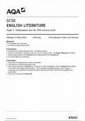 AQA GCSE ENGLISH LITERATURE PAPER 1 QUESTION PAPER 2024 &lpar;8702&sol;1&colon; Shakespeare and the 19th-century novel&rpar;
