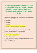 AUTOMOTIVE COLLISION ASE PRACTICE EXAM ACTUAL EXAM COMPLETE   QUESTIONS AND CORRECT DETAILED ANSWERS &lpar;VERIFIED ANSWERS&rpar; &vert;ALREADY GRADED A&plus;&vert;&vert;BRAND NEW&excl;&excl;&period;