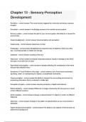 Chapter 13 - Sensory-Perception Development questions and answer