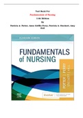 Test Bank For Fundamentals of Nursing  11th Edition By Patricia A. Potter, Anne Griffin Perry, Patricia A. Stockert, Amy Hall |All Chapters, Complete Q & A, Latest|