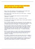 140 ORTHOTIC FITTER TEST REVIEW QUESTIONS AND ANSWERS