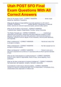 Utah POST SFO Final Exam Questions With All Correct Answers 