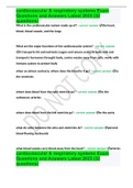 cardiovascular & respiratory systems Exam Questions and Answers Latest 2023 &lpar;32 questions&rpar;