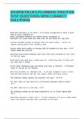 JOURNEYMAN-S PLUMBING PRACTICE TEST QUESTIONS WITH CORRECT SOLUTIONS