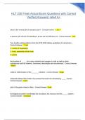 HLT 230 Final&sol; Actual Exam Questions with Correct Verified Answers&sol; rated A&plus;