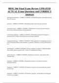 BIOL 266   Bundled Exam Questions and CORRECT Answers