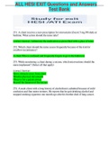 ALL HESI EXIT Questions and Answers Test Bank TOP RATED STUDY GUIDE A&plus; GURANTEED &lpar;2023&rpar;