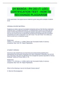 UH MANOA - PH 203 (T. LEE) - CERTIFICATION TEST - HOW TO RECOGNIZE PLAGIARISM