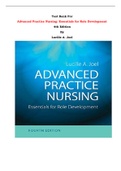 Test Bank For Advanced Practice Nursing: Essentials for Role Development 4th Edition By Lucille A. Joel |All Chapters, Complete Q & A, Latest|