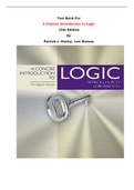 Test Bank For A Concise Introduction to Logic 13th Edition By Patrick J. Hurley, Lori Watson |All Chapters, Complete Q & A, Latest|