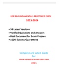 HESI RN FUNDAMENTALS PROCTORED EXAM (NEW 2023,38 EXAM SETS) / RN FUNDAMENTALS PROCTORED HESI EXAM (NEW 2023,38 EXAM SETS) / FUNDAMENTALS RN HESI PROCTORED EXAM :100% CORRECT & VERIFIED