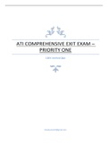 ATI COMPREHENSIVE EXIT EXAM – PRIORITY ONE 100% Verified Q&A