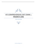 ATI COMPREHENSIVE EXIT EXAM &ndash; PRIORITY ONE 100&percnt; Verified
