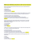 RDN Exam 2023 Study Questions with Correct Answers&period;