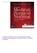 Complete Test Bank for Lewis’s Medical-Surgical Nursing: Assessment and Management of Clinical Problems 11th Edition by Harding