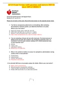 ACLS Exam Version A&B questions and answers 2023/24 latest 100%CORRECT