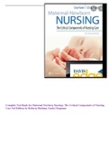 Complete Test Bank for Maternal Newborn Nursing: The Critical Components of Nursing Care 3rd Edition by Roberta Durham, Linda Chapman