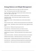 Energy Balance and Weight Management Exam Questions with correct Answers 2024&sol;2025&lpar; A&plus; GRADED 100&percnt; VERIFIED&rpar;&period;