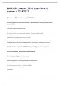MAR 4841 exam 1 final questions & answers 2024&sol;2025