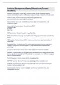 Lodging Management Exam 1 Questions &lpar;Correct Answers&rpar;&period;