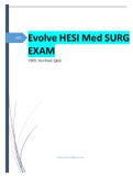 2022 Evolve HESI Med SURG EXAM 100% Verified