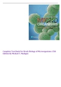 Complete Test Bank For Brock Biology of Microorganisms 15th Edition By Michael T. Madigan