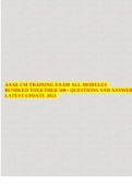 AAAE CM TRAINING EXAM ALL MODULES BUNDLED TOGETHER 500+ QUESTIONS AND ANSWERS LATEST UPDATE 2023