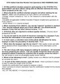 VITA Intake&sol; Interview Review Test Questions AND ANSWERS 2023
