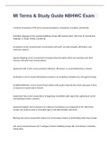 MI Terms & Study Guide NBHWC Exam 2023 WITH 100&percnt; CORRECT ANSWERS