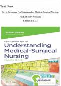 Test Bank for Davis Advantage for Understanding Medical-Surgical Nursing&comma; 7th Edition by Williams Chapter 1 - 57 ISBN&colon;9781719644587 Newest Version