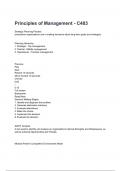 Principles of Management - C483 Exam Questions with correct Answers 2024&sol;2025&lpar; A&plus; GRADED 100&percnt; VERIFIED&rpar;&period;