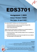 EDS3701 Assignment 1 2023 (736666)