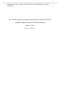Role of QSEN competencies in professional nursing practice, expectations and overall responsibility related to current issues and trends in healthcare 