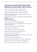 Colorado Life and Health Exam 2023 Questions and Answers 100&percnt; Correct