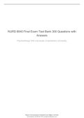 Premium  NURS 6640 Final Exam Test Bank 300 Questions with Answers