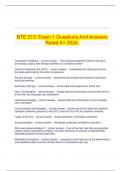   BTE 210&colon; Exam 1 Questions And Answers Rated A&plus; 2024&period;