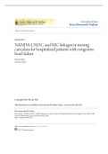 NANDA-I, NOC, and NIC linkages in nursing care plans for hospitalized patients with congestive heart failure