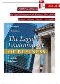 Solution Manual For The Legal Environment of Business&comma; 14th Edition by Roger E&period; Meiners&comma; Verified Chapters 1 - 22 Complete&comma; Newest Version