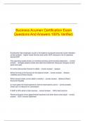 Business Acumen Certification Exam Questions And Answers 100&percnt; Verified&period;